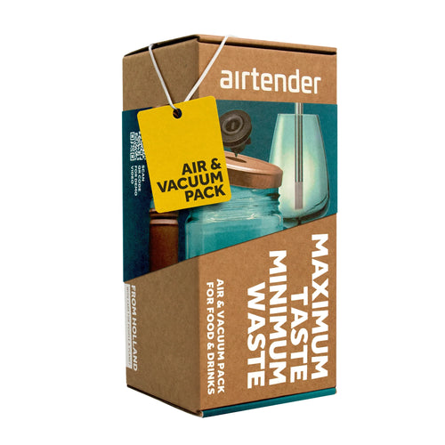 Airtender packaging of the Air & Vacuum Gift Box on a white background